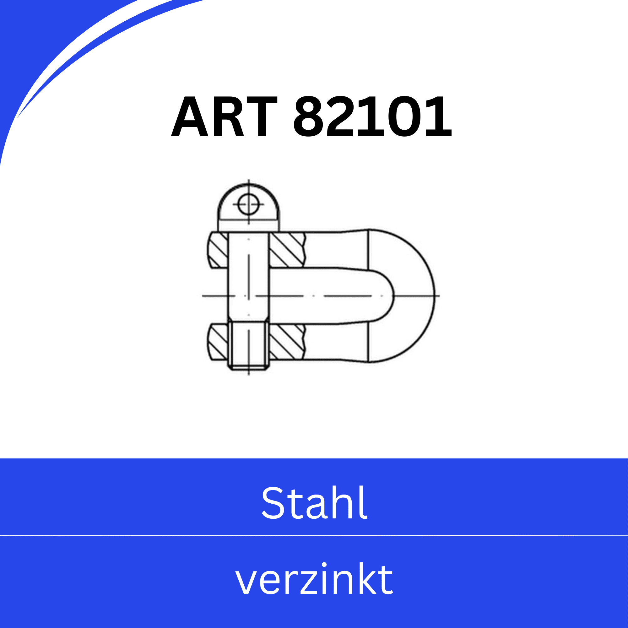 Bild von ➤ Kategorie: ART 82101 ➤ Schäkel (Stahl verzinkt)